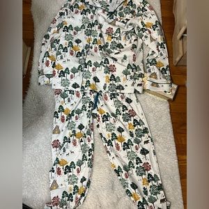 NWT Bedhead Deck the halls 2 piece pajamas set M